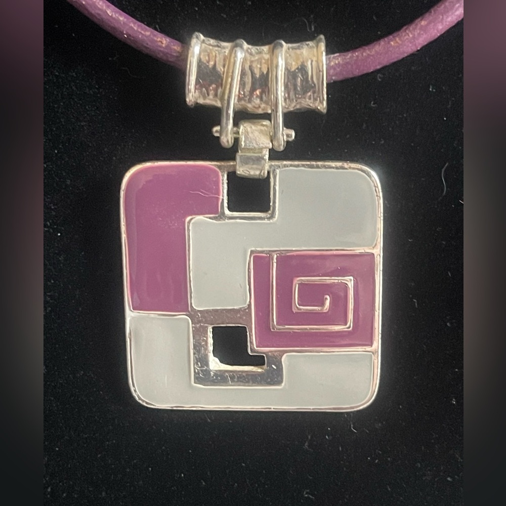Purple & Grey Rope Necklace - Picture 4 of 9